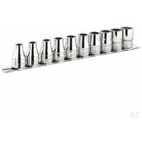 Jeu de 10 douilles 3/8' rack