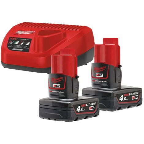 Pack 2 batteries 12V 4.0Ah M12 PACKNRJ-402 MILWAUKEE - 4933459211