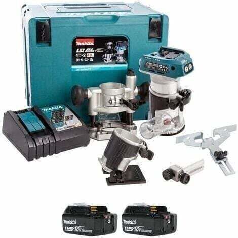 Fresatrice MAKITA DRT50RTJX2 18V 5Ah con 2 batterie e caricabatterie