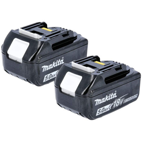 Lot de deux Batteries pour outils sans fil 18V Li-Ion LXT 5,0 Ah avec indicateur de charge - MAKITA BL1850B