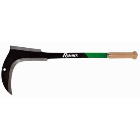 RONCOLA FALCE PROFESSIONALE DOPPIA LAMA IN ACCIAIO CON MANICO IN LEGNO DA 15 cm