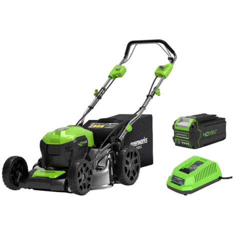 Tosaerba trainato VERDE 40V - taglio 46cm - 1 batteria 4,0Ah - 1 caricatore - GD40LM46SPK4x (1/5)