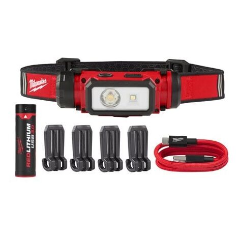 Milwaukee - Lampada frontale a LED, 600 lm, 5 funzioni 4933479963