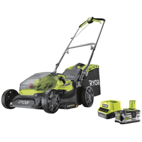 RYOBI Tondeuse 18V LithiumPlus Brushless coupe 37cm - 1 batterie 5,0 Ah - 1 chargeur rapide - RY18LMX37A-150