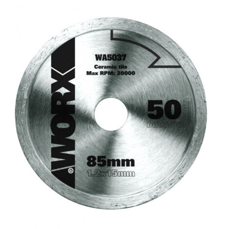 Lama per sega circolare diamantata WA5037 Ø 85 mm per taglio piastrelle ceramica pietra - Worx