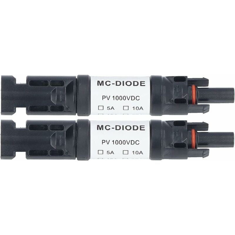 1 paire de câbles solaires MC4 mâle 4mm², 1500V DC/noir 8m IP67
