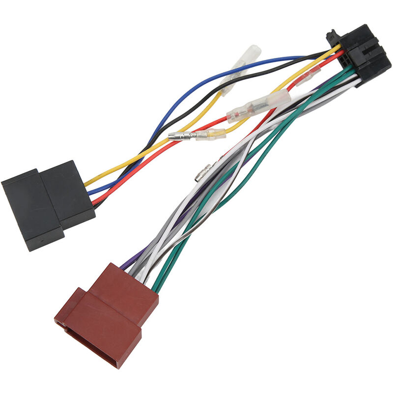 Câble d'autoradio adaptateur de faisceau de câbles d'alimentation  alimentation radio stéréo avec prise USB et AUX - AliExpress