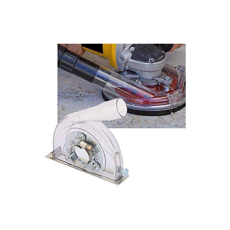 Capot Protection Pour Rainureuse Avec 2 Disques Diamant 125mm - Aspiration Poussière Intégrée - Compatible Meuleuse 115/125mm
