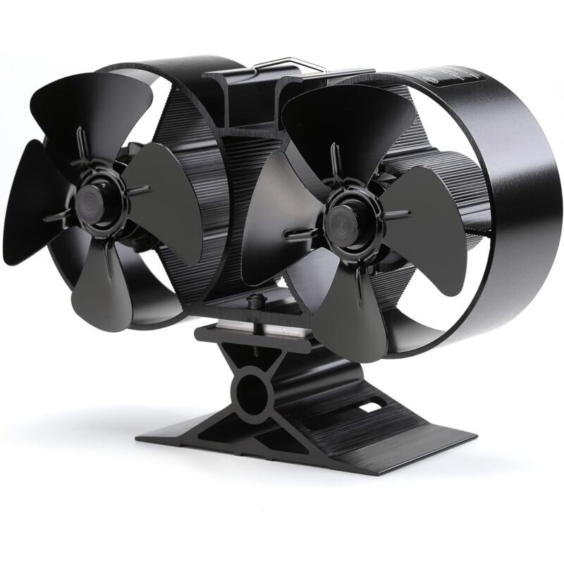 Le noir - Ventilateur de poêle à bois 1400 tr/min 25db, Protection