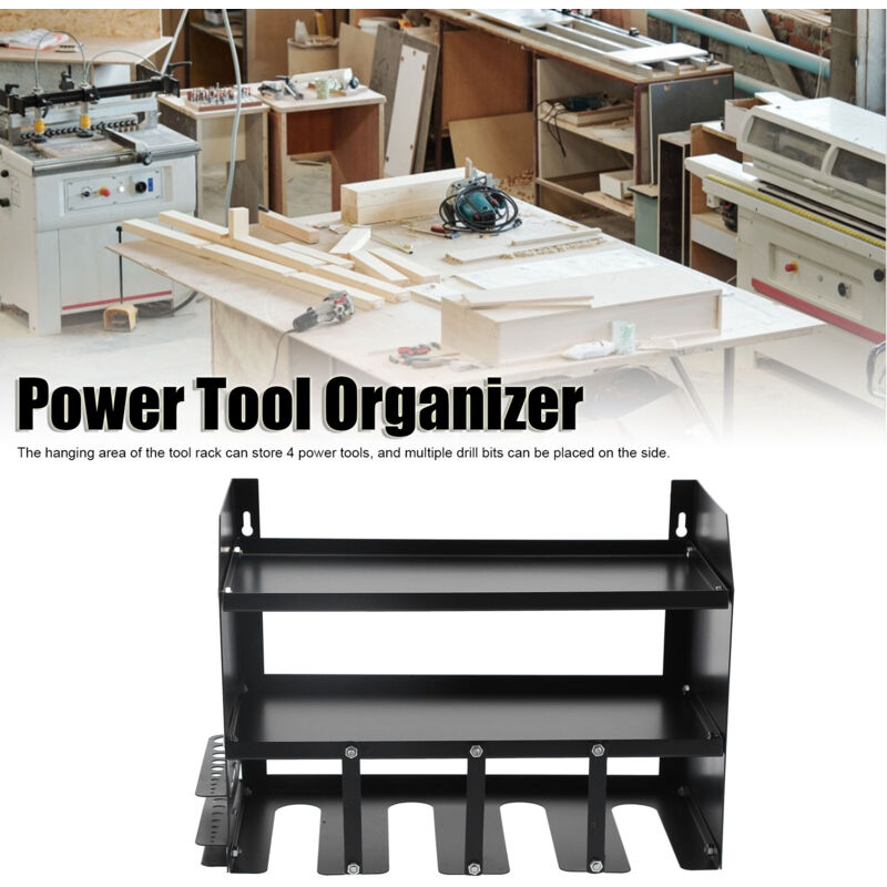 SHENGYIG Support Outil étagère à Outils 3 Niveaux, 4 Fentes