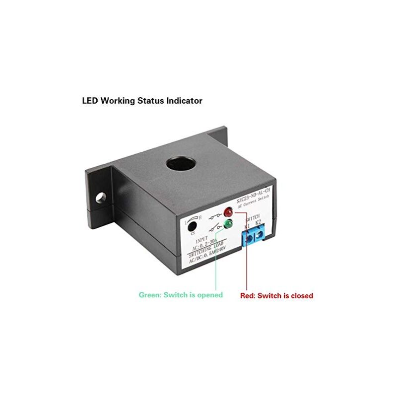 Interrupteur Détection Courant AC 0.2-30A Auto-Alimenté - NO/NC Pour Automatisme Industriel