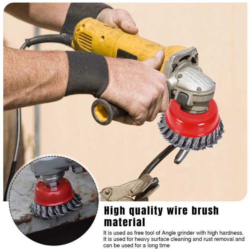 Lot De 2 Brosses à Pot Pour Meuleuse D'angle M14 En Nylon