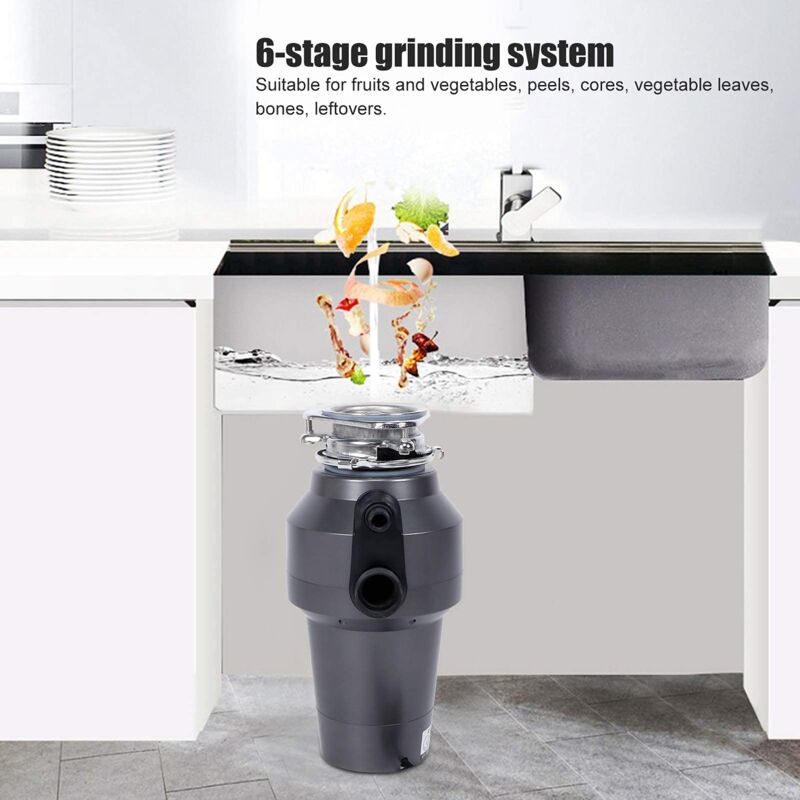 Broyeur De Déchets Alimentaires 560 W Pour évier - Unité D'élimination Silencieuse 1200 Ml, Installation Facile Et Sûre