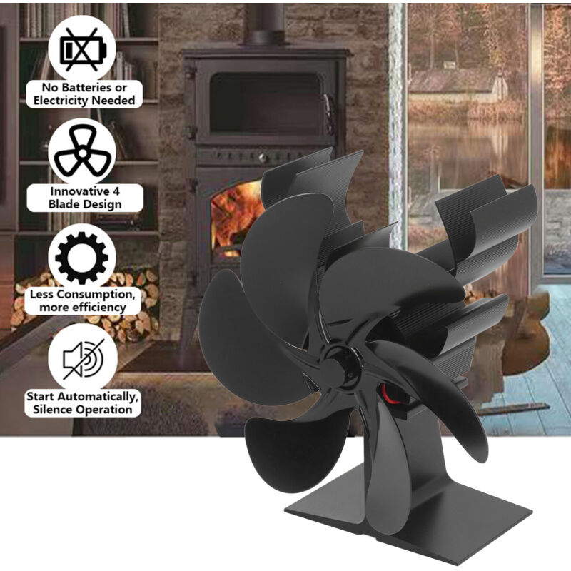 LAME DE VENTILATEUR de poêle chauffant auto-alimenté sans piles ni