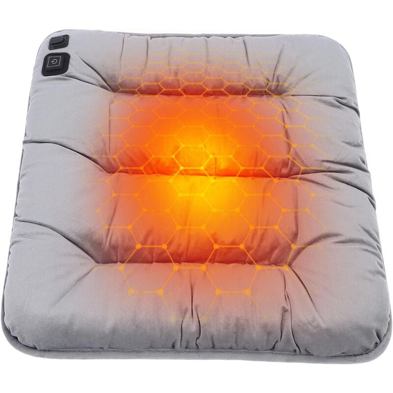 Coussin Chauffant Portable USB 45x90cm - 4 Zones De Chaleur, 3 Niveaux (40°C à 60°C), Pour Chaise, Canapé, Camping