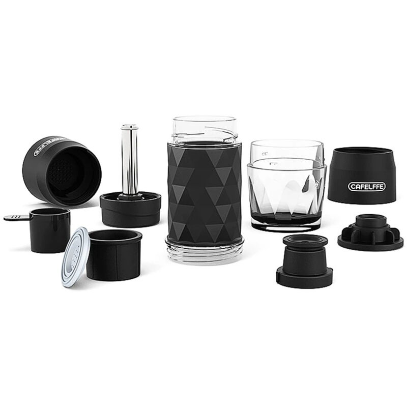 Cafetière portable Cafelffe | Machine à expresso manuelle | Café en capsules et moulu