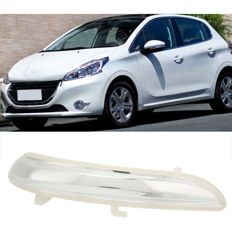 Couvercle Rétroviseur Pour Peugeot 208 2008 2012 – 2018 Couvercle De Rétroviseur Chromé Latéral Garniture Boîtier 16075120VG Coques Rétroviseur(Left Pièce Remplacement Miroir Latéral