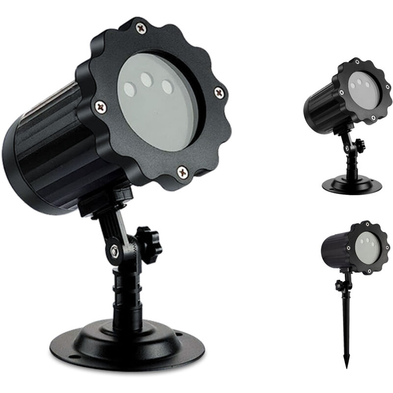 Projecteur LED Noël Rotatif 360° USB – 10 Motifs Festifs, Intérieur/ Extérieur, Étanche Pour Fêtes