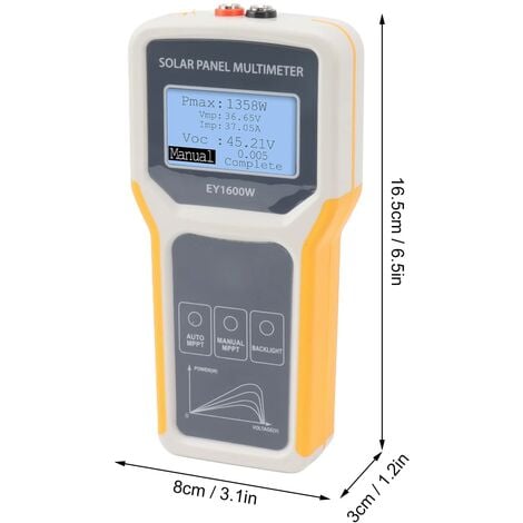 Ej Life Multim Tre W Testeur D Isolation Portable Avec Panneau Solaire Multim Tre De