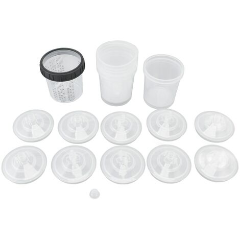 Ej.Life Gobelet de mélange de peinture en aérosol jetable avec couvercles 600 ml