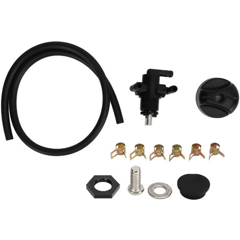 Ej.Life Commutateur de vanne d'arrêt de carburant de réservoir Petcock à 3 voies avec conduite de carburant pour Polaris ATV Sportsman 335 325 330 400 500 600 700