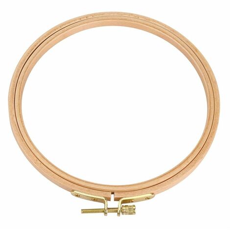 Lot De 6 Cerceaux à Broder En Bambou 15 Cm – Anneaux Rond Naturel Léger Pour Broderie, Point De Croix, DIY Et Décoration