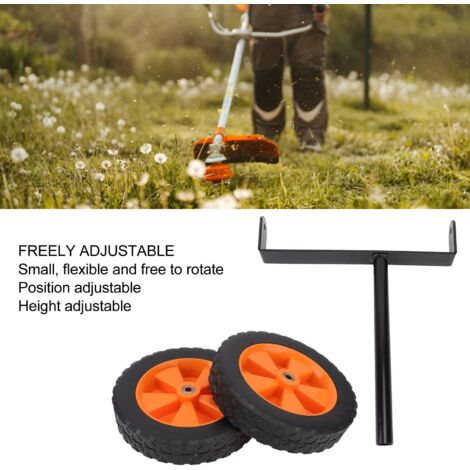 Roues Auxiliaires Coupe-bordures Roues Support Réglables Pour Débroussailleuse - Hauteur Adjustable - Structure Triangulaire Support Réglable Coupe-herbe Roues Auxiliaires Coupe-bordures Roues Support Réglables Pour Débroussailleuse - Hauteur Adjustable - Structure Triangulaire Support Réglable Coupe-herbe