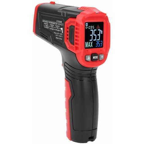 Thermomètre Infrarouge Laser - Pistolet De Mesure De Température -50°C à +600°C, écran LCD, Idéal Bricolage Et Industrie