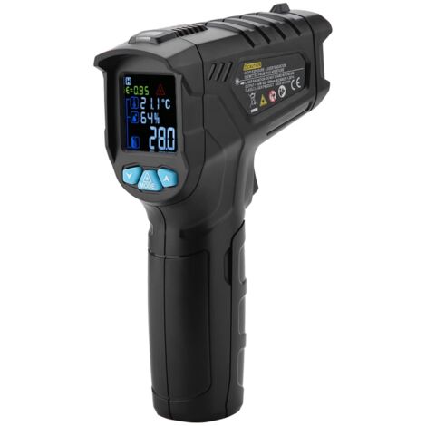 Gvolatee Thermomètre Infrarouge Numérique -50°C à 600°C Avec Laser Précis Et Émissivité Réglable – Pistolet Thermomètre Cuisine Et Industrie