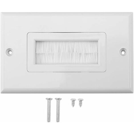 Ej.Life Plastique Anti-poussière Brosse Cble Plaque Murale Port Insert Couvercle Sortie Montage Panneau Multimédia Nouveau 1 A (1/5)