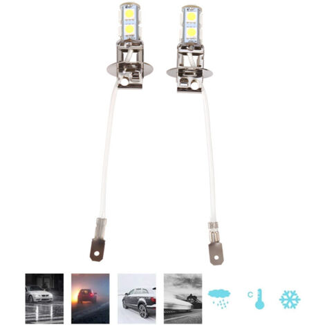 2X H7 Ampoules LED Auto 400W Voiture Feux Lampes Kit HID Xénon Blanc 6500K