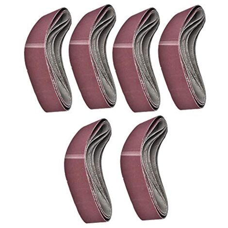 Ej.Life – Lot de 6 bandes abrasives 915x100mm – Assortiment grains 60/80/100/120/150/180 – Pour ponçage bois dur et métal – Haute résistance à l'abrasion - GXK51-B
