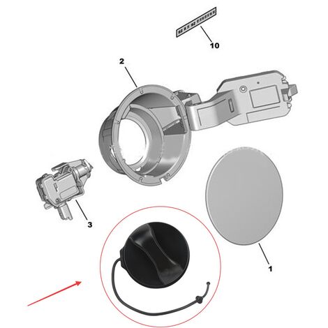Fydun Couvercle Bouchon Réservoir Carburant Universel 50mm ABS Noir Pour ATV Quad