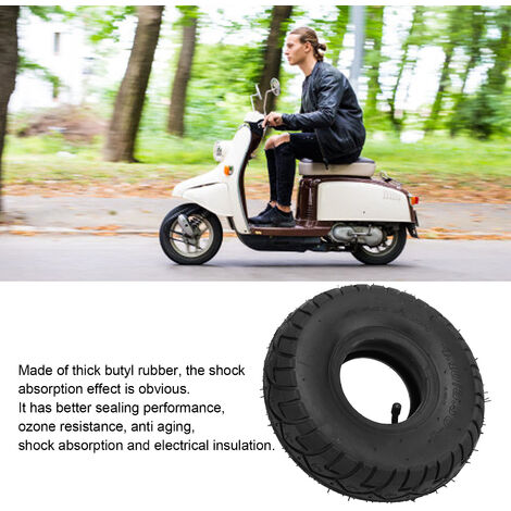 Pneu Électrique Scooter + Chambre à Air Valve 4.10/3.50-4 - Remplacement Robuste Pour Chariot Et Trottinette