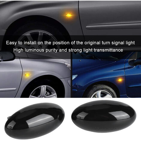 Clignotants Latéraux Avant LED Dynamiques Séquentiels Pour Nissan Patrol Y61, Sylphy - Noir Fumé, 12V, Kit De 2