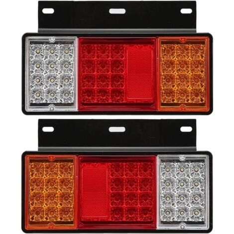 Ej.Life Paire de feux arrière 12V 44 LED de remplacement pour camion Isuzu Elf série W NPR HD NKR NHR NRR FSR FRR