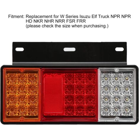 Ej.Life Paire de feux arrière 12V 44 LED de remplacement pour camion Isuzu Elf série W NPR HD NKR NHR NRR FSR FRR