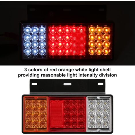 Ej.Life Paire de feux arrière 12V 44 LED de remplacement pour camion Isuzu Elf série W NPR HD NKR NHR NRR FSR FRR