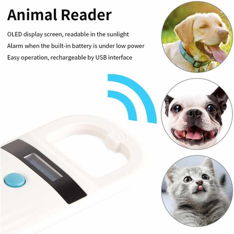 Scanner De Micropuce Pour Animaux NOENNULL – Portable, écran OLED, Rechargeable, Lecture ISO 11784/5 FDX-B