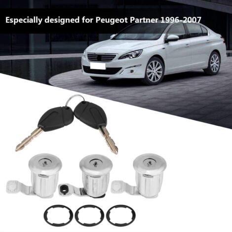 Kit De Barillets De Serrure Pour Peugeot Partner, Citroën Berlingo, Xsara - Avec Clés - Modèle 3 Ou 4 Cylindres