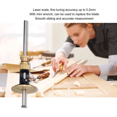 Jauge De Marquage En Acier Carbone 0-250 Mm - Précision 0.1 Mm, Pour Travail Du Bois, Bricolage