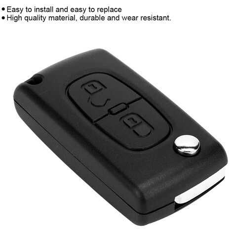 Coque De Clé Pliable Pour Jeep Renegade 2015-2018 – Noir, 3 Boutons, Remplacement Facile