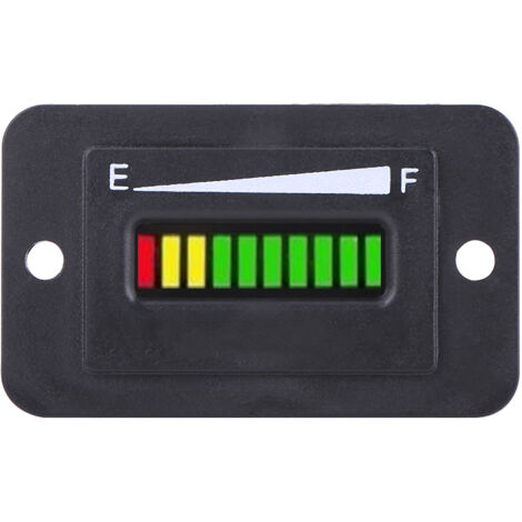 Indicateur Batterie Numérique 12V 24V 36V 48V 72V Avec Compteur D'Heures – LED + LCD Pour Voiturette