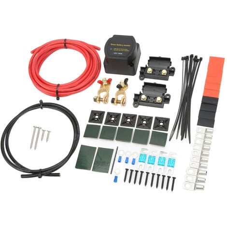 Ej.Life Kit d'isolateur de batterie double 140 AMP 12 V Kit de relais  sensible