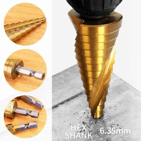 Set De 6 Forets Coniques Avec Arrêt De Profondeur Pour Travail Du Bois