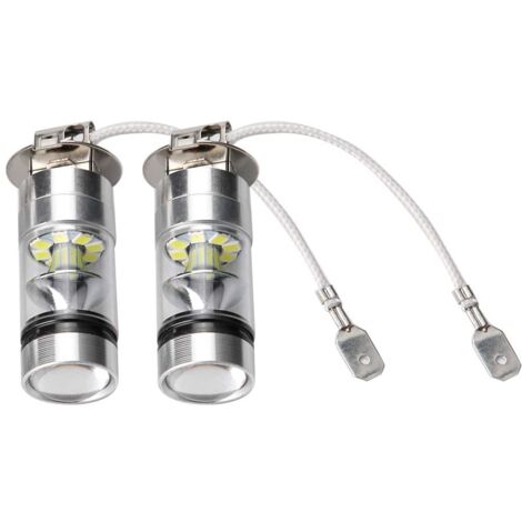 Ampoules LED H1 6000K Blanc - Lot De 2 - 24 LED SMD Par Ampoule - Pour Feux Antibrouillard, Codes Et Feux De Route - Installation Plug & Play