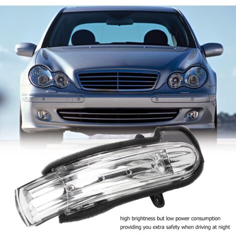 Lentille De Clignotant Pour Rétroviseur Mercedes Classe C W203 2001-2004 - Remplacement Référence 2038200121/2038200221