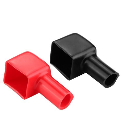 Cache de batterie de voiture - En caoutchouc PVC - Protection de borne de  batterie - Positif et négatif - Protection d'isolation - Noir et rouge :  : Auto et Moto