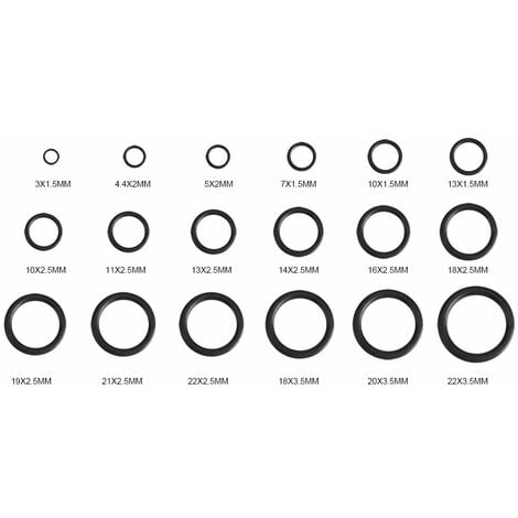 Joint torique, 279 pièces/kit 18 tailles ensemble de joints toriques en  caoutchouc, kit de joints de plomberie hydraulique