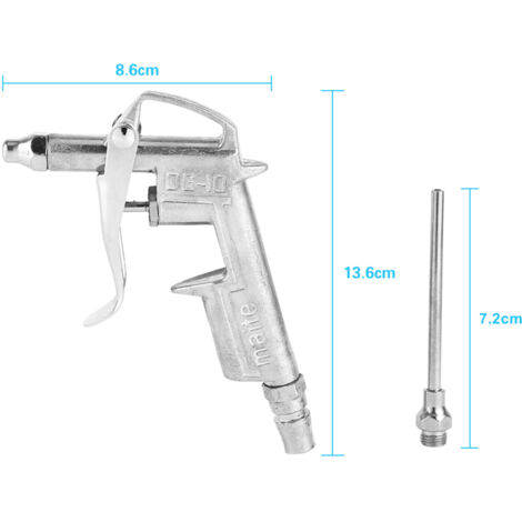 EJ.LIFE Soufflette Air Pistolet d'air avec Buse Pistolet de Gonflage Long en Alliage pour Compresseur DG-10